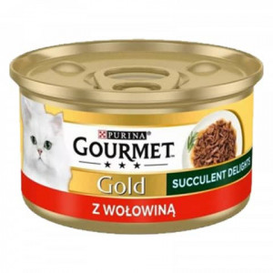 GOURMET GOLD DELIGHTS kaķu konservi Liellops 85g